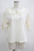 m petit by misako / NINA'sコラボ襟付きプルオーバー L アイボリー H-25-05-21-081-LO-TO-NS-ZH