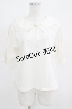 画像1: m petit by misako / NINA'sコラボ襟付きプルオーバー L アイボリー H-25-05-21-081-LO-TO-NS-ZH
