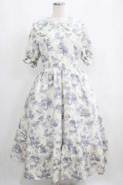 画像1: m petit by misako / トワルドジュイOPハンソデ L オフ/サックス H-25-05-21-017-LO-OP-NS-ZH