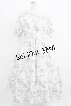 画像1: m petit by misako / トワルドジュイOPハンソデ L オフ/サックス H-25-05-21-017-LO-OP-NS-ZH