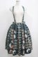 画像1: Forest Wardrobe（海外ロリータブランド） / Bouquet Plaid Strap Skirt XL グリーン H-25-05-21-022-GO-SK-NS-ZH (1)