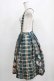 画像2: Forest Wardrobe（海外ロリータブランド） / Bouquet Plaid Strap Skirt XL グリーン H-25-05-21-022-GO-SK-NS-ZH (2)