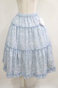 m petit by misako / NINA'S RVパニエスカート L サックス/アイボリー リバーシブル H-25-05-21-026-LO-SK-NS-ZH