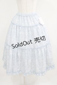m petit by misako / NINA'S RVパニエスカート L サックス/アイボリー リバーシブル H-25-05-21-026-LO-SK-NS-ZH