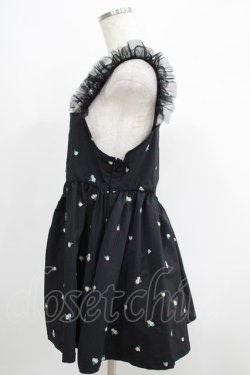 画像2: Candy Stripper / TINY FLOWER MINI ONE-PIECE  ブラック H-25-05-22-026-PU-OP-KB-ZH