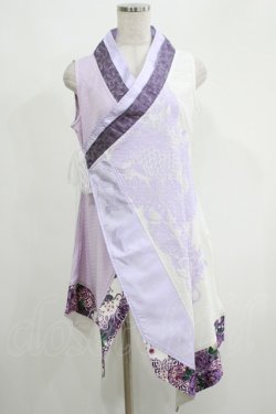 画像1: Qutie Frash / インナーチュニック  パープル×ホワイト H-25-05-22-029-QU-TO-KB-ZH