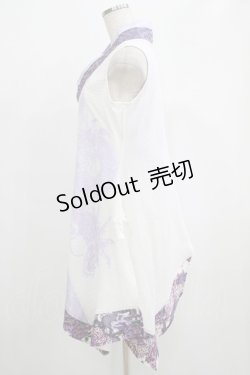 画像2: Qutie Frash / インナーチュニック  パープル×ホワイト H-25-05-22-029-QU-TO-KB-ZH
