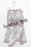 Qutie Frash / 和柄オフショルチュニック  ワイン H-25-05-22-030-QU-TO-KB-ZH