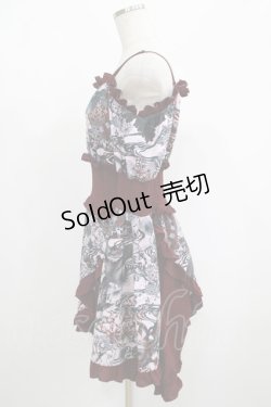 画像2: Qutie Frash / 和柄オフショルチュニック  ワイン H-25-05-22-030-QU-TO-KB-ZH