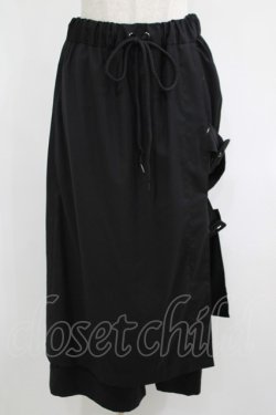 画像1: MiDiom / Belted Covered Pants  ブラック H-25-05-22-031-PU-PA-KB-ZH