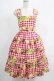 画像1: Melody BasKet / Fruits BasKetサロペットスカート  レッド H-25-05-22-004-LO-SK-KB-ZH (1)