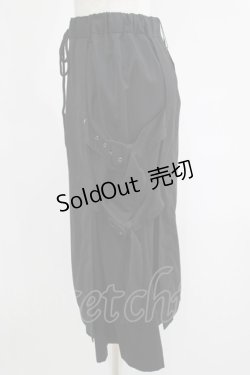 画像2: MiDiom / Belted Covered Pants  ブラック H-25-05-22-031-PU-PA-KB-ZH