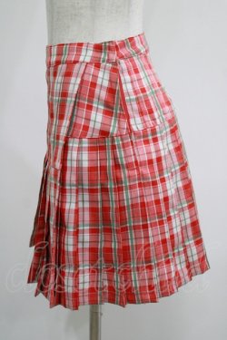 画像2: Candy Stripper / CHECK PLEATS MINI SKIRT S レッド H-25-05-22-035-PU-SK-KB-ZH
