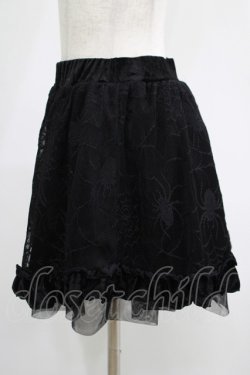 画像2: Qutie Frash / 蜘蛛チュールフリルスカート  黒 H-25-05-22-036-QU-SK-KB-ZH