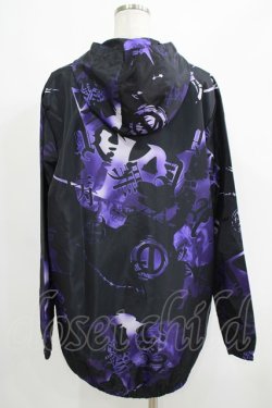 画像3: NieR Clothing / 総柄ZIPブルゾンパーカー  黒×紫 H-25-05-22-038-PU-TO-KB-ZH