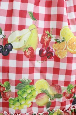 画像4: Melody BasKet / Fruits BasKetサロペットスカート  レッド H-25-05-22-004-LO-SK-KB-ZH