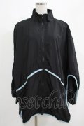 NieR Clothing / ZIPブルゾン  黒×サックス H-25-05-22-040-PU-JA-KB-ZH