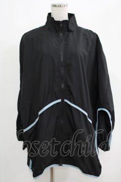 画像1: NieR Clothing / ZIPブルゾン  黒×サックス H-25-05-22-040-PU-JA-KB-ZH