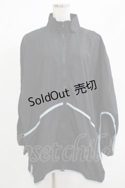 画像1: NieR Clothing / ZIPブルゾン  黒×サックス H-25-05-22-040-PU-JA-KB-ZH