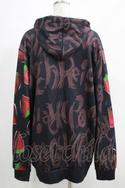 画像3: NieR Clothing / 総柄プルパーカー  黒 H-25-05-22-041-PU-TO-KB-ZH