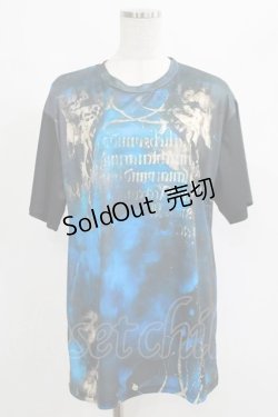 画像1: anonenone / プリントTシャツ XL ブルー H-25-05-22-043-PU-TO-KB-ZH