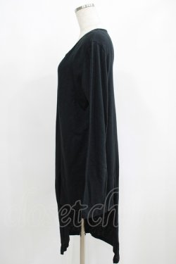 画像2: MiDiom / One Side Long Cut&Sewn  ブラック H-25-05-22-044-PU-TO-KB-ZH