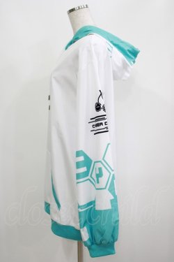 画像2: CYBER Cherry / 猫耳変則HOODIE  EMERALDxWHITE H-25-05-22-048-PU-TO-KB-ZH