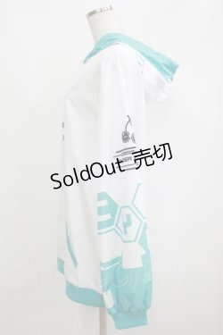 画像2: CYBER Cherry / 猫耳変則HOODIE  EMERALDxWHITE H-25-05-22-048-PU-TO-KB-ZH
