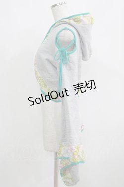 画像2: gouk / 和柄切替着物パーカー  グレー H-25-05-22-049-GO-TO-KB-ZH