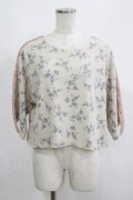 merry jenny / flowerワッフルtops  ピンクベージュ H-25-05-22-052-LO-TO-KB-ZH