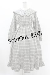 merry jenny / フリルカラーチェックワンピース  グリーン H-25-05-22-1028-LO-OP-KB-ZH