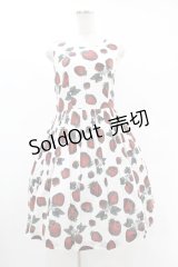 Q-pot. / ストロベリーフィールドスリーブレスドレス  白 H-25-05-22-1031-QP-OP-KB-ZH