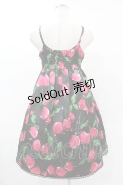 画像2: MILK / タランチェリースリップドレス  ブラック×ローズチェリー H-25-05-22-1034-ML-OP-KB-ZH