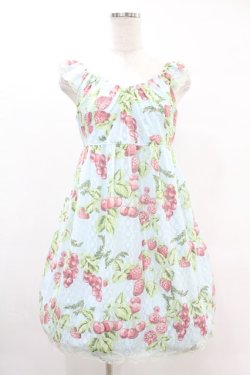 画像1: MILK / CHERRY gardenベビードール  サックスベース H-25-05-22-1036-ML-OP-KB-ZH