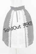 Jane Marple / カットワークレースギャザースカート  黒×白 H-25-05-22-1038-JM-SK-KB-ZH
