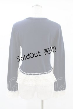 画像2: Jane Marple / トーションレースカットソー  ネイビー H-25-05-22-1053-JM-TO-KB-ZH