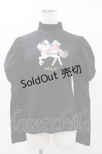 MILK / Kiki＆Lala Horse Riding パフTops  ブラック H-25-05-22-1056-ML-TO-KB-ZH