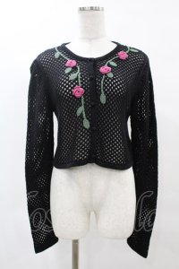 MILK / ローズニットカーデ【MILK×jouetie】  ブラック H-25-05-22-1057-ML-TO-KB-ZH