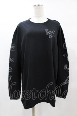 画像1: Candy Stripper / コジコジの名？台詞 L/S TEE  ブラック H-25-05-22-1060-PU-TO-KB-ZH