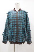 Candy Stripper / FLIRTY RIBBON BLOUSON  ブルーチェック H-25-05-22-1061-PU-JA-KB-ZH