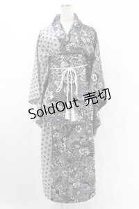 Qutie Frash / 2024 浴衣3点セット  ブラック H-25-05-22-1011-QU-OP-KB-ZH