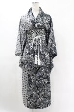 画像1: Qutie Frash / 2024 浴衣3点セット  ブラック H-25-05-22-1011-QU-OP-KB-ZH (1)