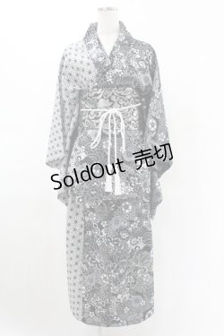 画像1: Qutie Frash / 2024 浴衣3点セット  ブラック H-25-05-22-1011-QU-OP-KB-ZH
