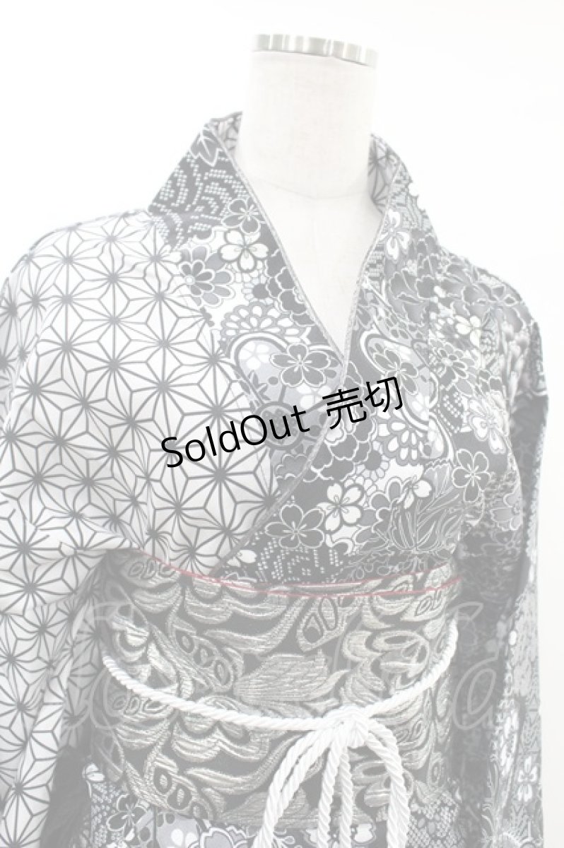 画像4: Qutie Frash / 2024 浴衣3点セット  ブラック H-25-05-22-1011-QU-OP-KB-ZH (4)