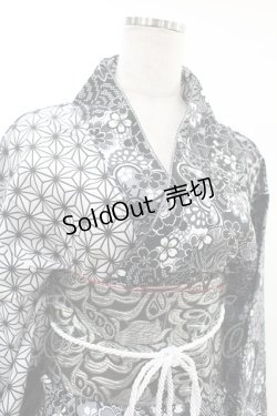 画像4: Qutie Frash / 2024 浴衣3点セット  ブラック H-25-05-22-1011-QU-OP-KB-ZH