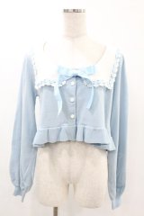 Moi-meme-Moitie / ヘーメラーセーラーカーディガン  サックスブルー×オフホワイト H-25-05-22-1013-MO-TO-KB-ZH