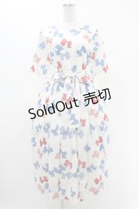 Jane Marple / Anniversary ribbonsマリンカラードレス M オフ H-25-05-22-1014-JM-OP-KB-ZH