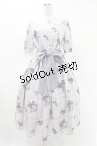 Melody BasKet / Violet laceスクエアカラーワンピース L バイオレット H-25-05-22-1017-LO-OP-KB-ZH