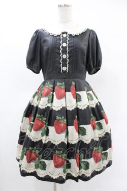 画像1: Leur Getter / Antique Lace Strawberry袖付きワンピース M ブラック H-25-05-22-1020-LU-OP-KB-ZH