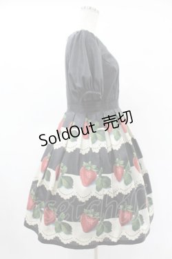 画像3: Leur Getter / Antique Lace Strawberry袖付きワンピース M ブラック H-25-05-22-1020-LU-OP-KB-ZH